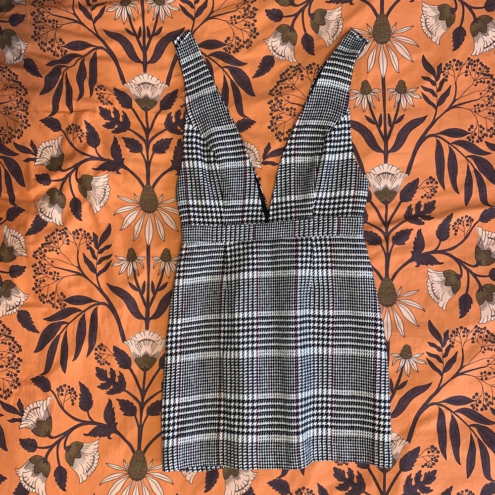 Forever 21 Wool Plaid Coverall dress Size S